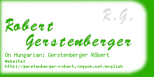 robert gerstenberger business card